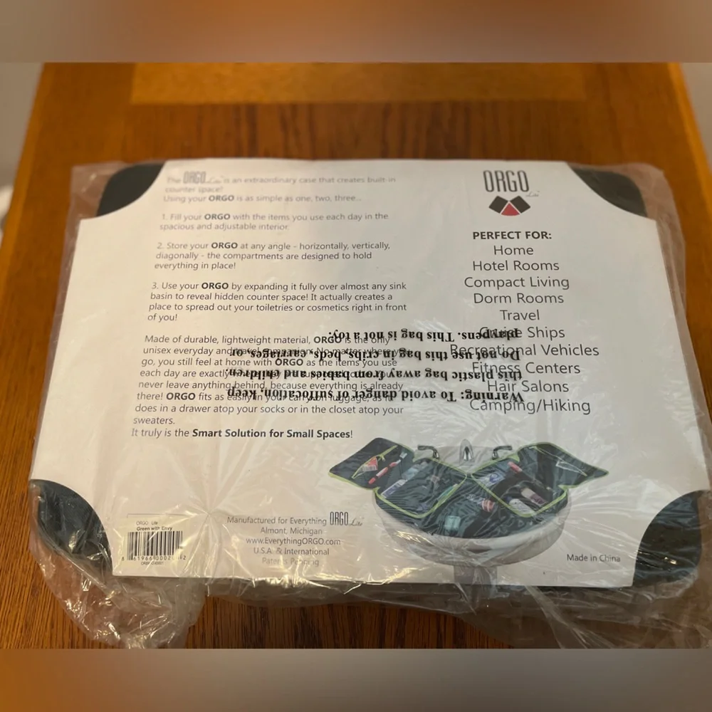 Orgo Travel Organizer with Green Trim - Picture 2 of 3